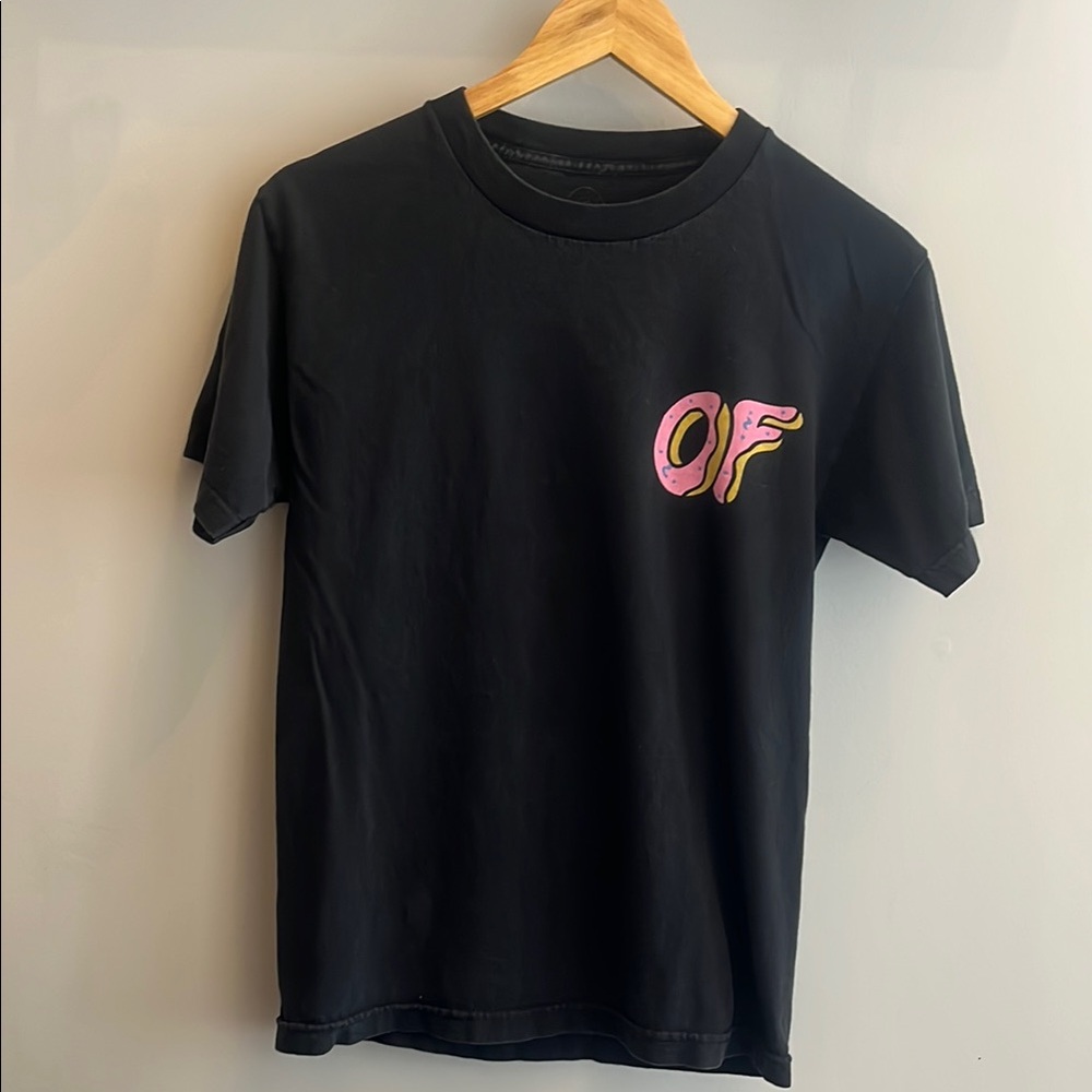 Odd Future OF Black T-Shirt with Pink Donut Logo size small